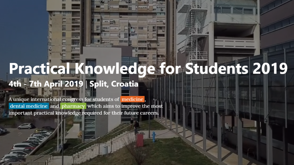 Međunarodni skup Praktična znanja za studente 2019. u Splitu od 4. do 7. travnja